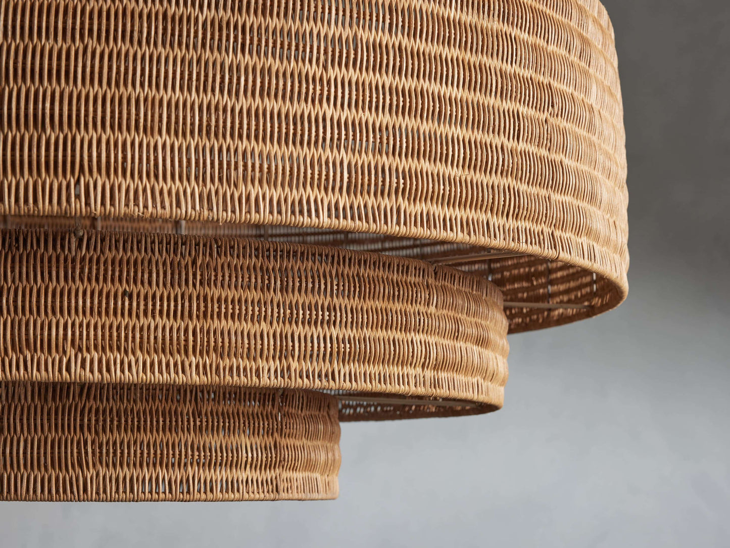 Paloma Handcrafted Rattan Tiered Chandelier