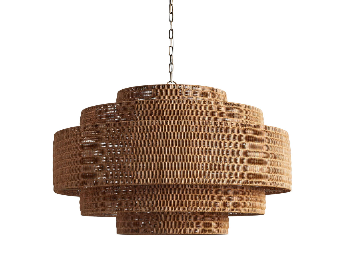 Paloma Handcrafted Rattan Tiered Chandelier