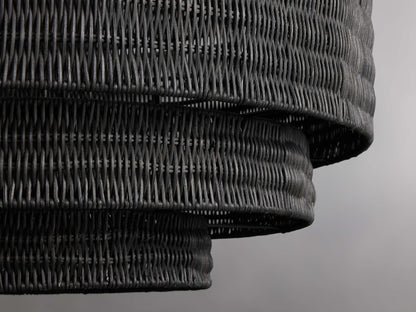 Paloma Handcrafted Rattan Tiered Chandelier