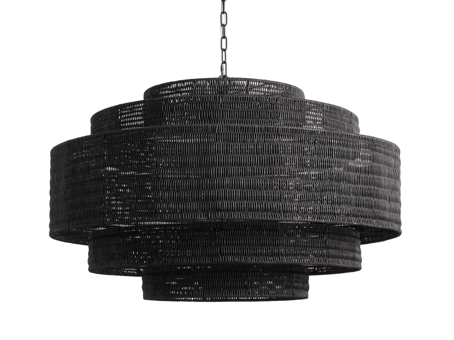 Paloma Handcrafted Rattan Tiered Chandelier