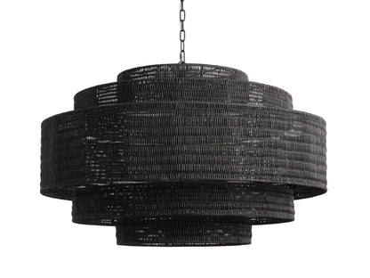Paloma Handcrafted Rattan Tiered Chandelier