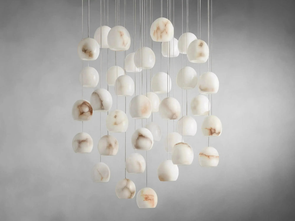 Arica Natural Alabaster Round Chandelier