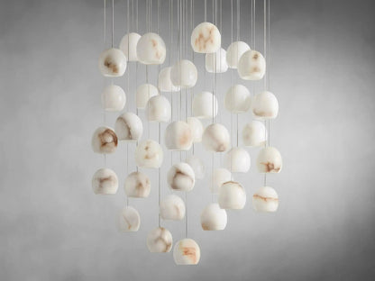 Arica Natural Alabaster Round Chandelier
