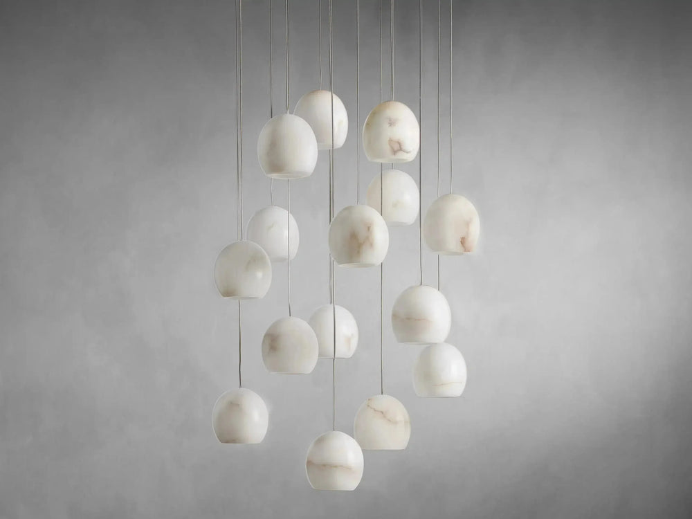 Arica Natural Alabaster Round Chandelier