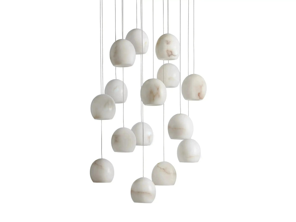 Arica Natural Alabaster Round Chandelier