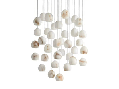 Arica Natural Alabaster Round Chandelier