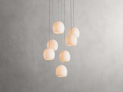 Arica Natural Alabaster Round Chandelier
