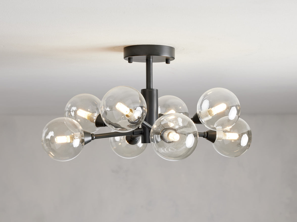 Apollo Modern Glass Ball Flush Mount