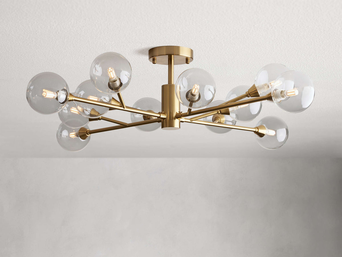 Apollo Modern Glass Ball Flush Mount