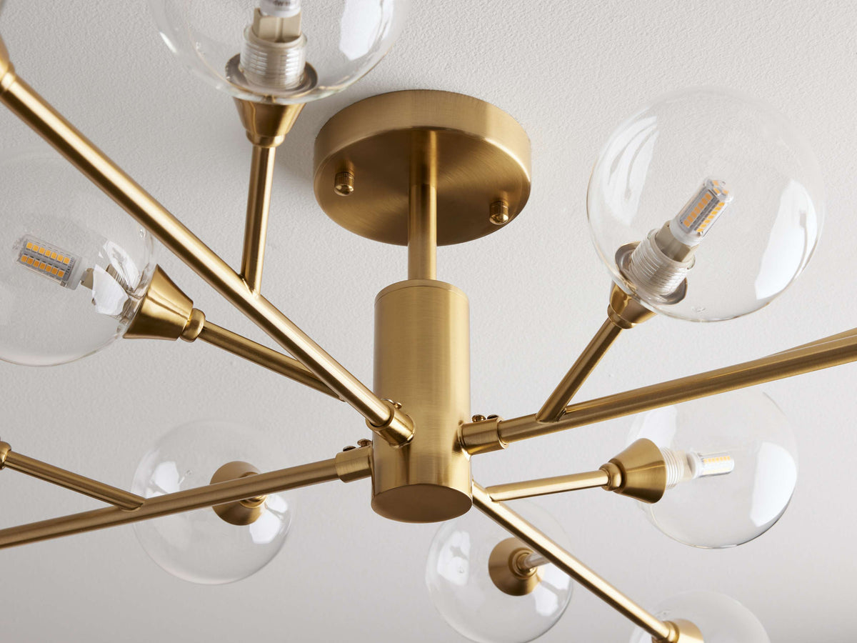 Apollo Modern Glass Ball Flush Mount