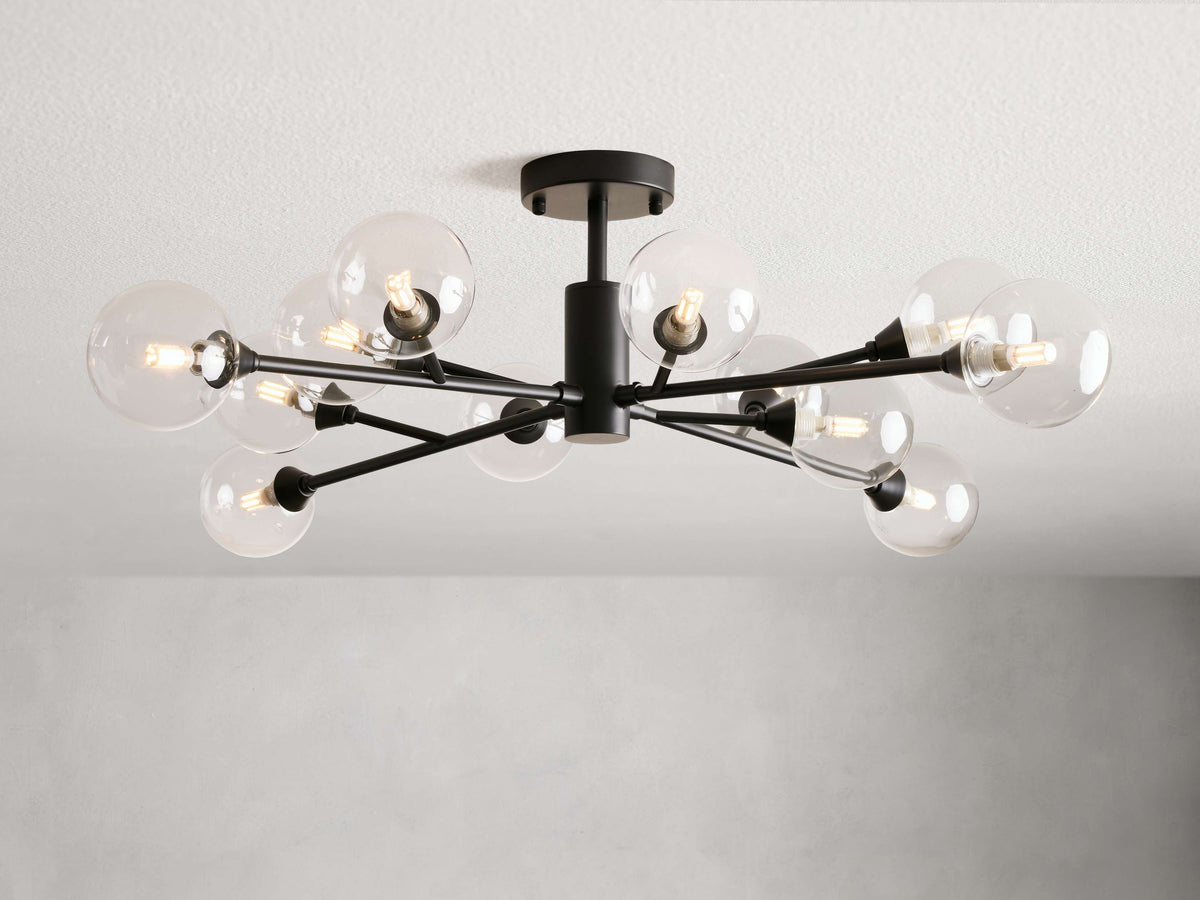 Apollo Modern Glass Ball Flush Mount