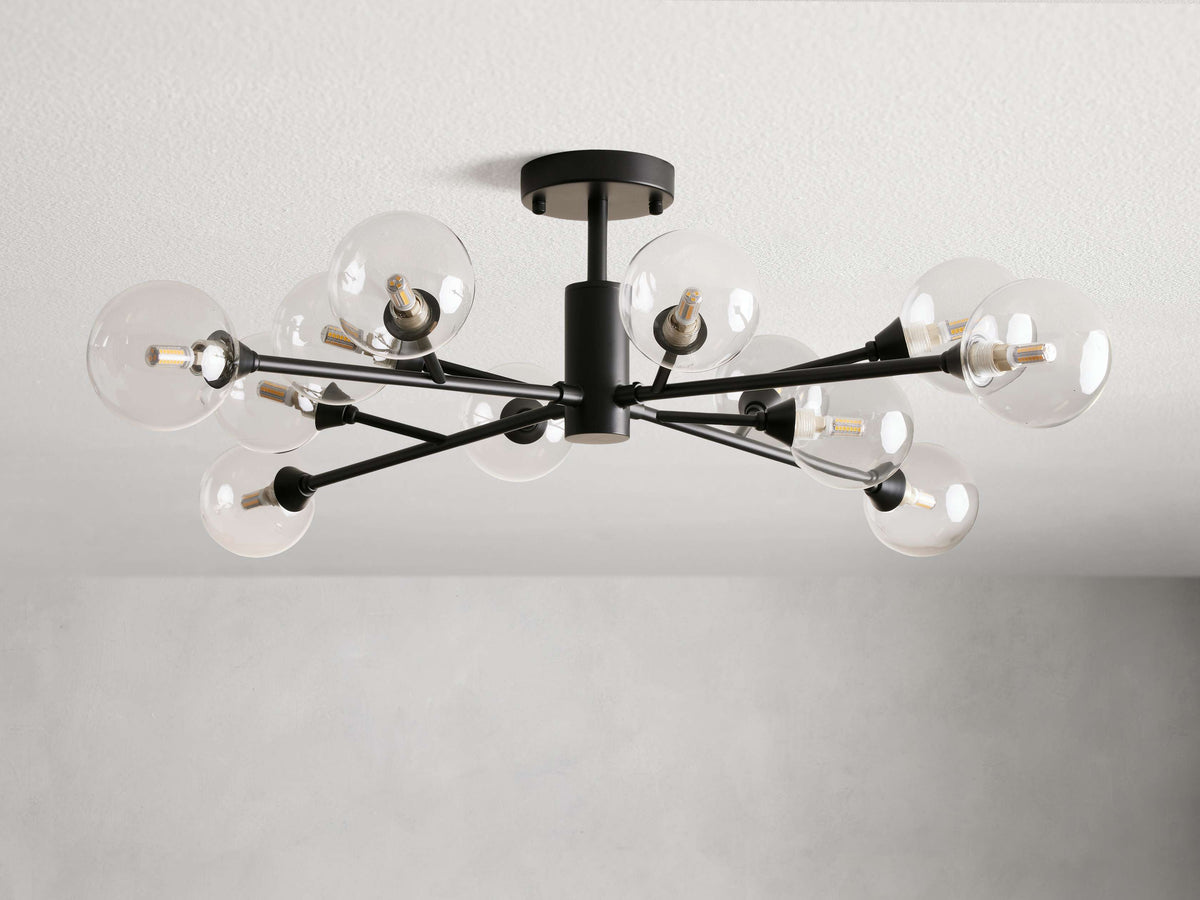 Apollo Modern Glass Ball Flush Mount