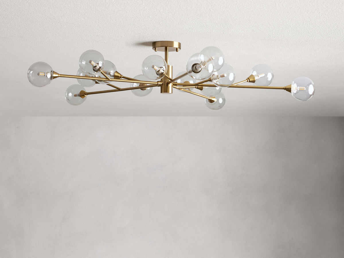 Apollo Modern Glass Ball Flush Mount