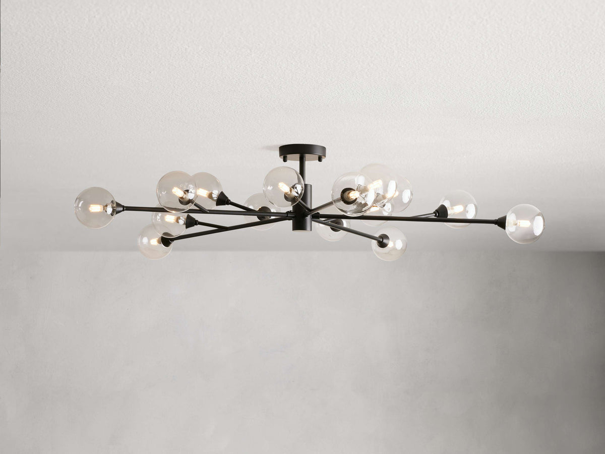 Apollo Modern Glass Ball Flush Mount