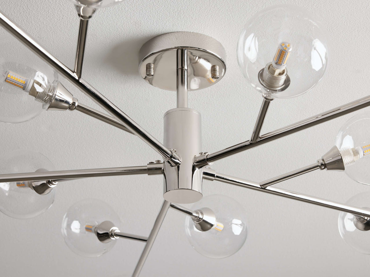 Apollo Modern Glass Ball Flush Mount