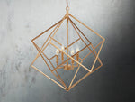 Geode Minimalist Geometric Frame Chandelier 30"