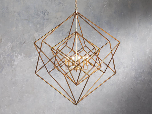 Geode Minimalist Geometric Frame Chandelier
