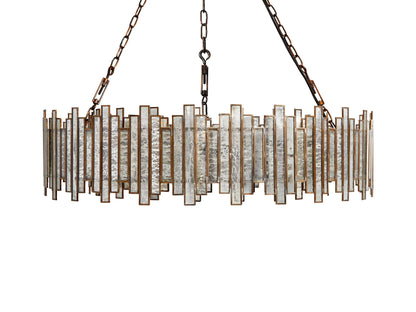Laila Antiqued Glass Round Chandelier