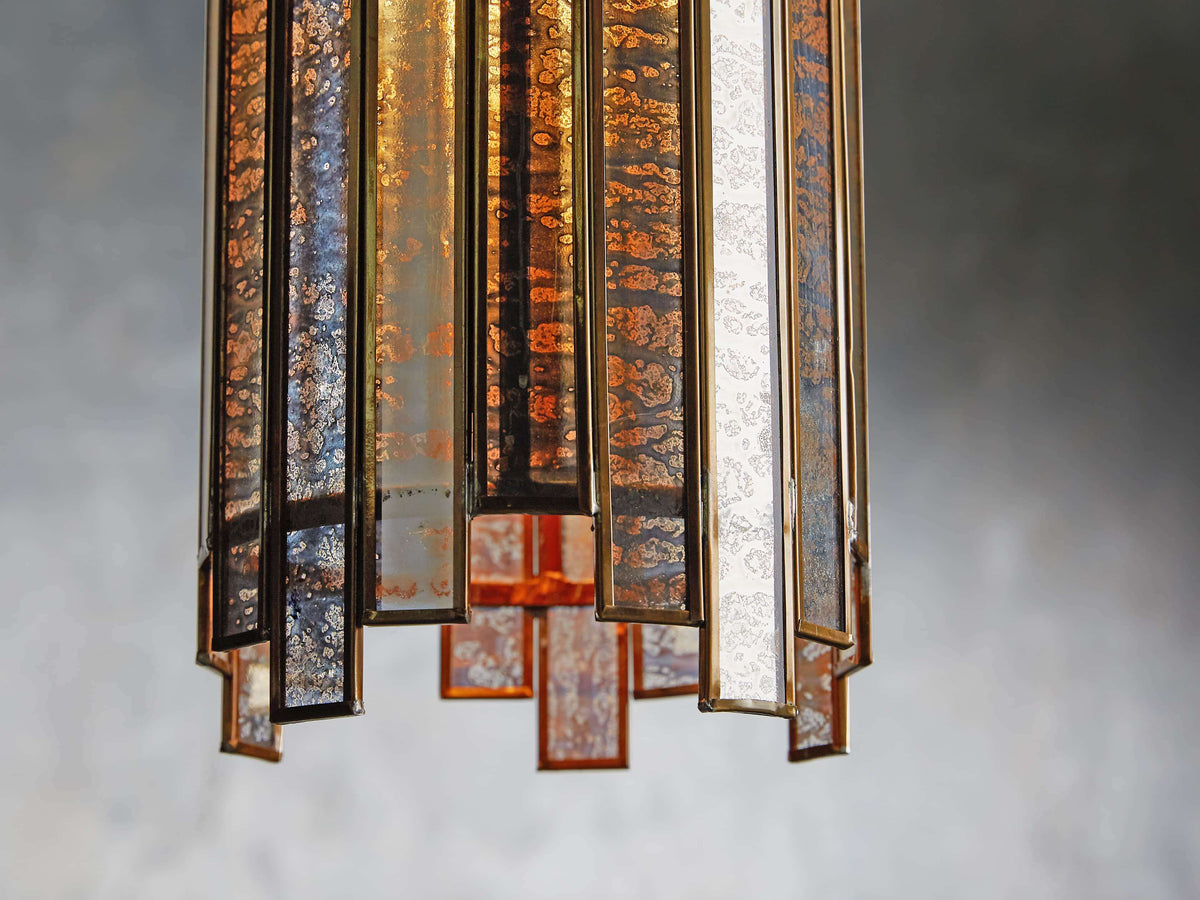 Laila Antiqued Glass Pendant Light