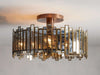 Laila Antiqued Glass Flush Mount
