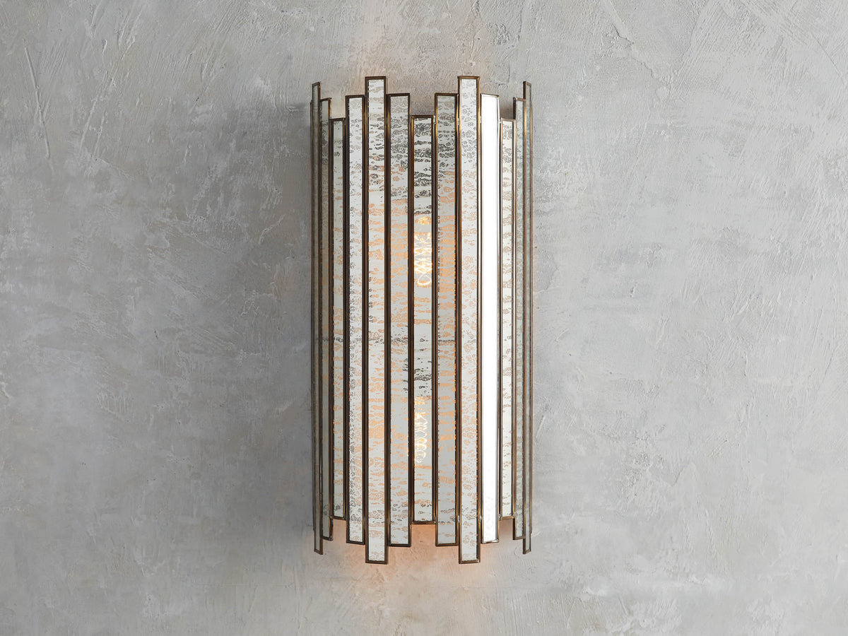 Laila Antiqued Glass Wall Sconce