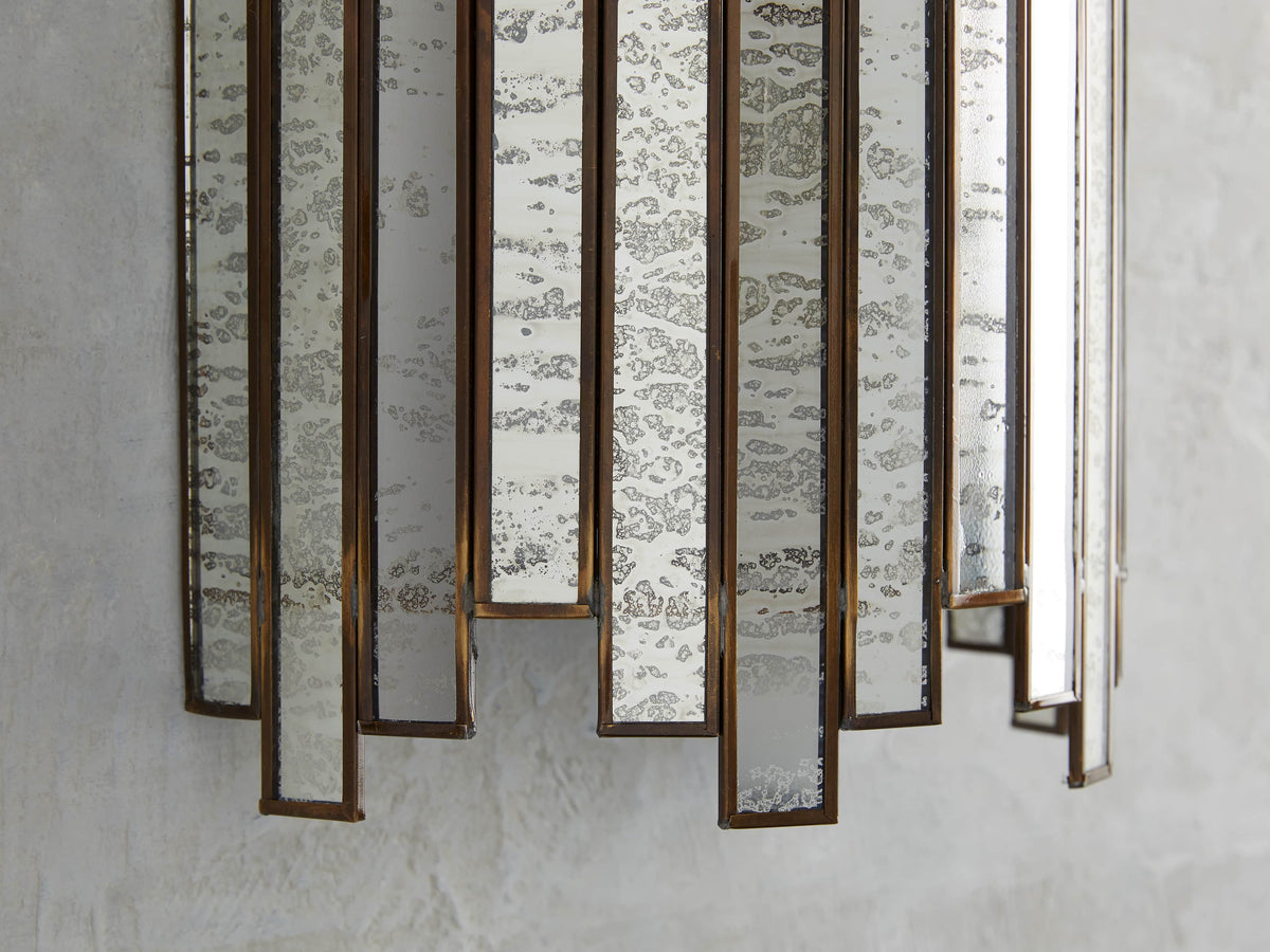 Laila Antiqued Glass Wall Sconce