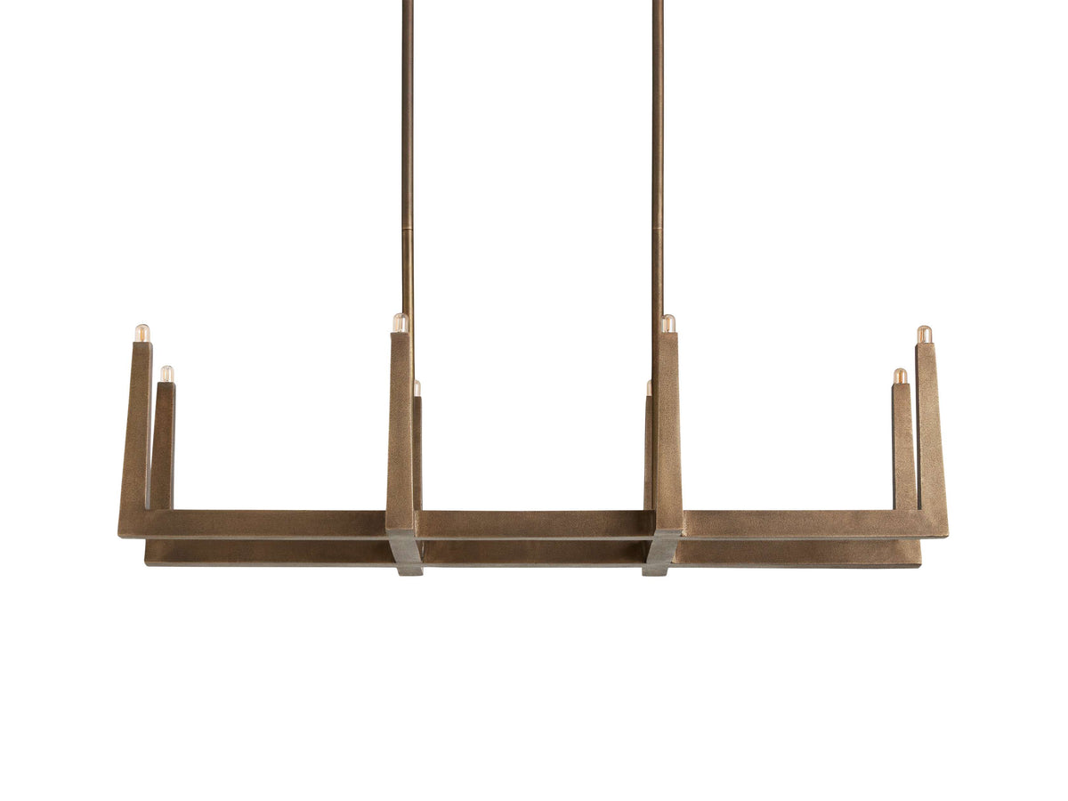 Emmet Antiqued Granular Linear Chandelier
