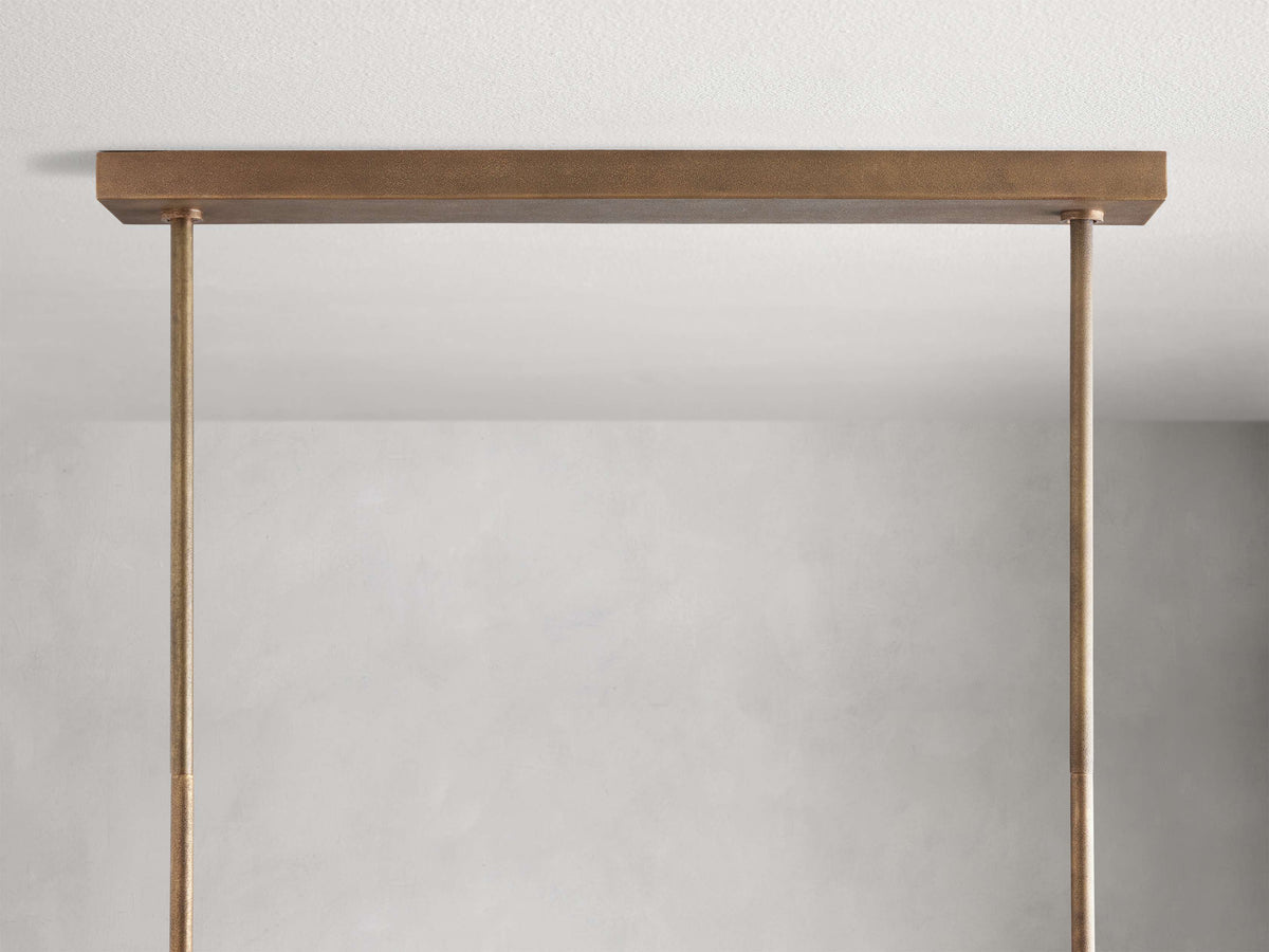 Emmet Antiqued Granular Linear Chandelier