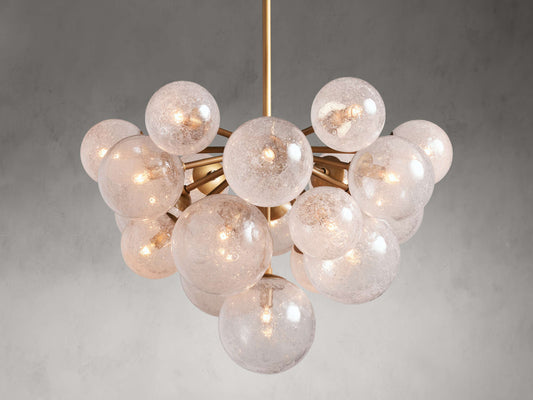 Mandoza Bubble Glass Round Chandelier