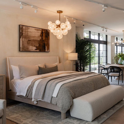 Mandoza Bubble Glass Round Chandelier