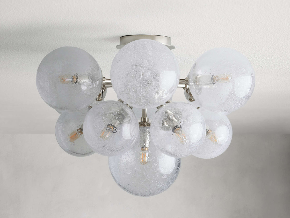Mandoza Bubble Glass Flush Mount