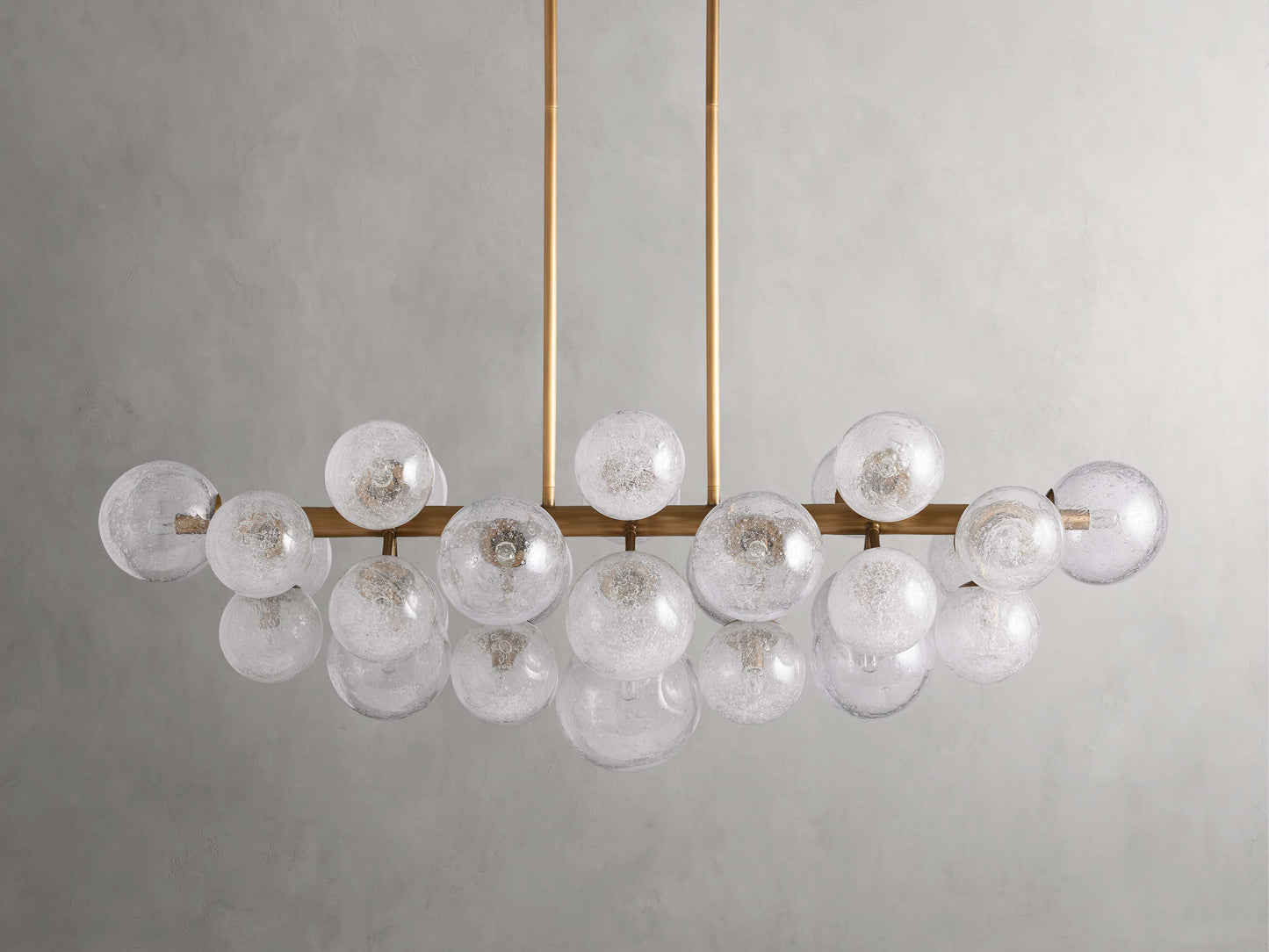 Mandoza Bubble Glass Linear Chandelier