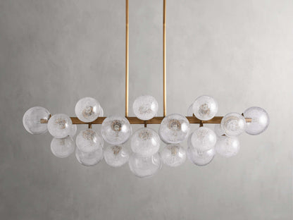Mandoza Bubble Glass Linear Chandelier
