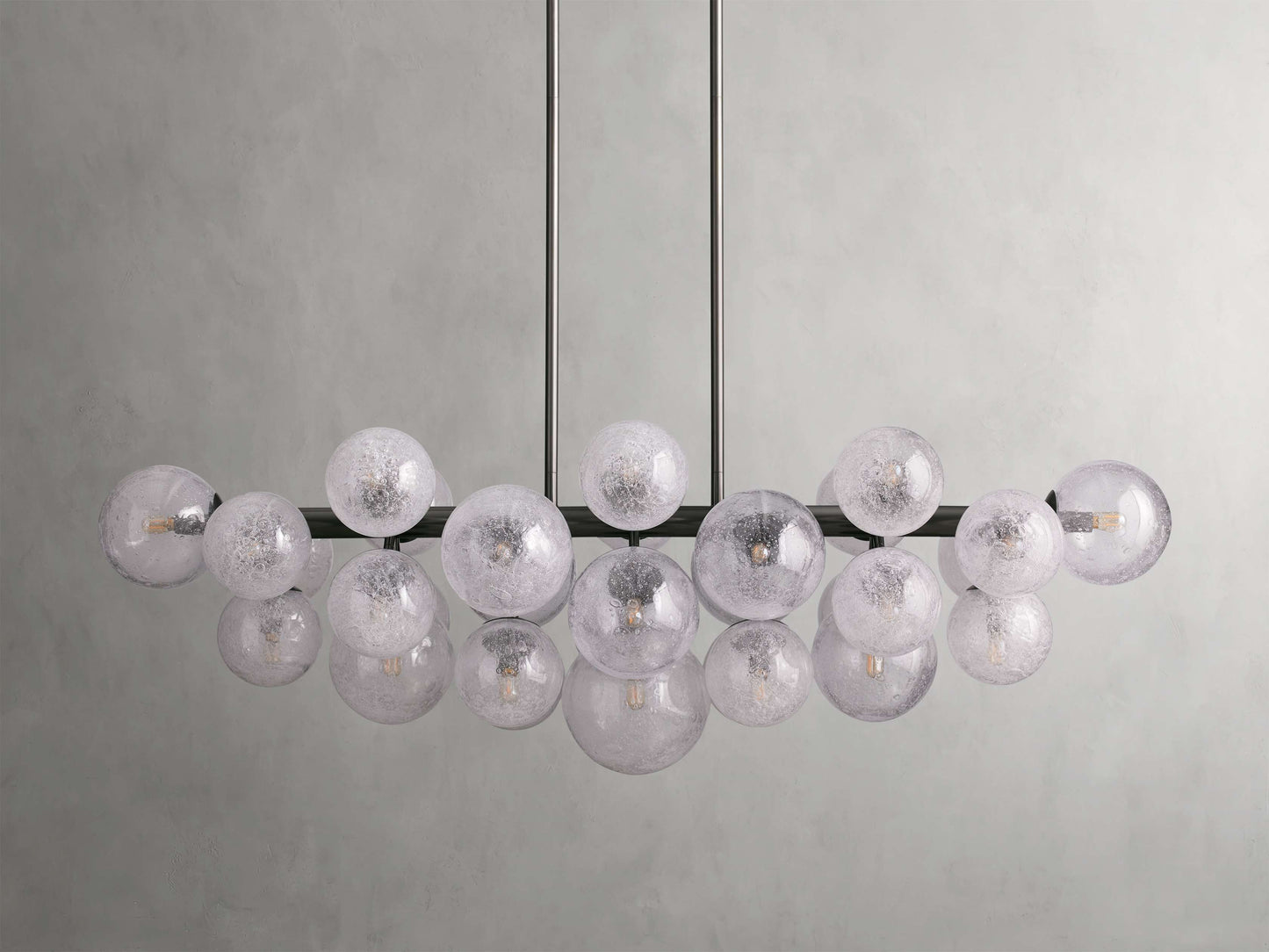 Mandoza Bubble Glass Linear Chandelier