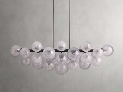Mandoza Bubble Glass Linear Chandelier