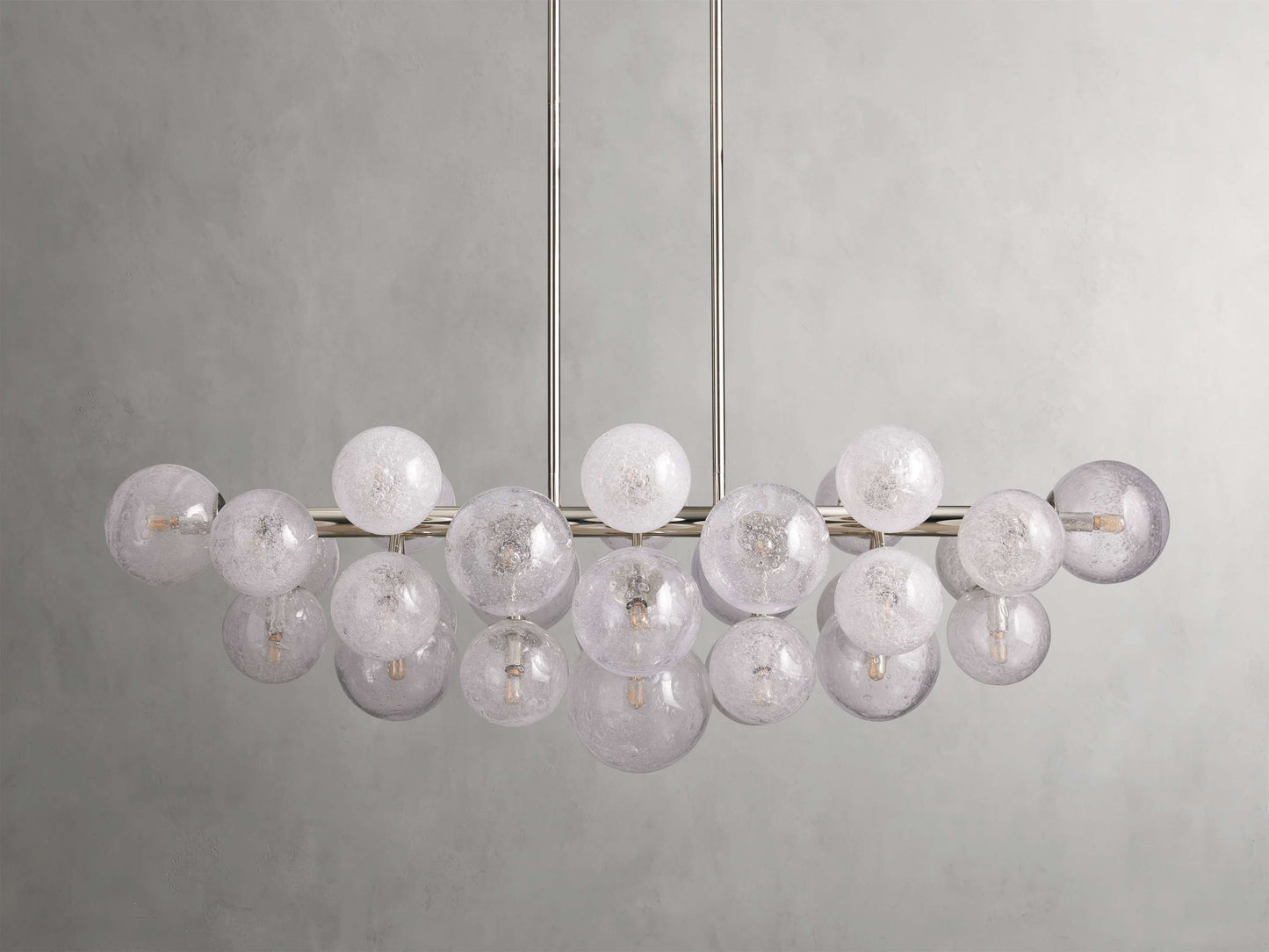 Mandoza Bubble Glass Linear Chandelier
