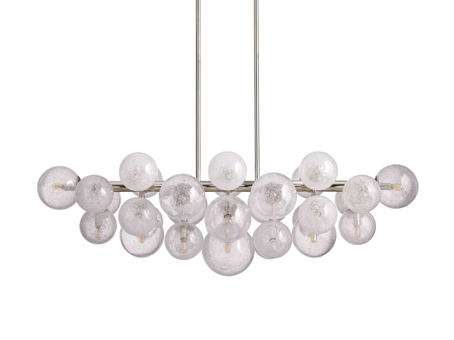 Mandoza Bubble Glass Linear Chandelier