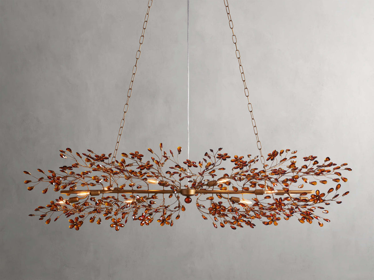 Fiore Sculpted Petals Linear Chandelier