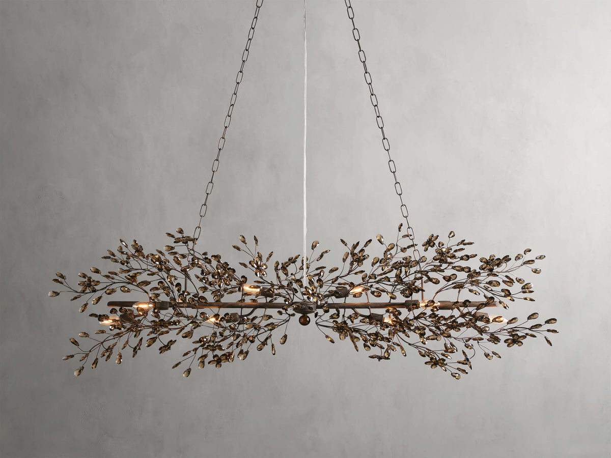 Fiore Sculpted Petals Linear Chandelier