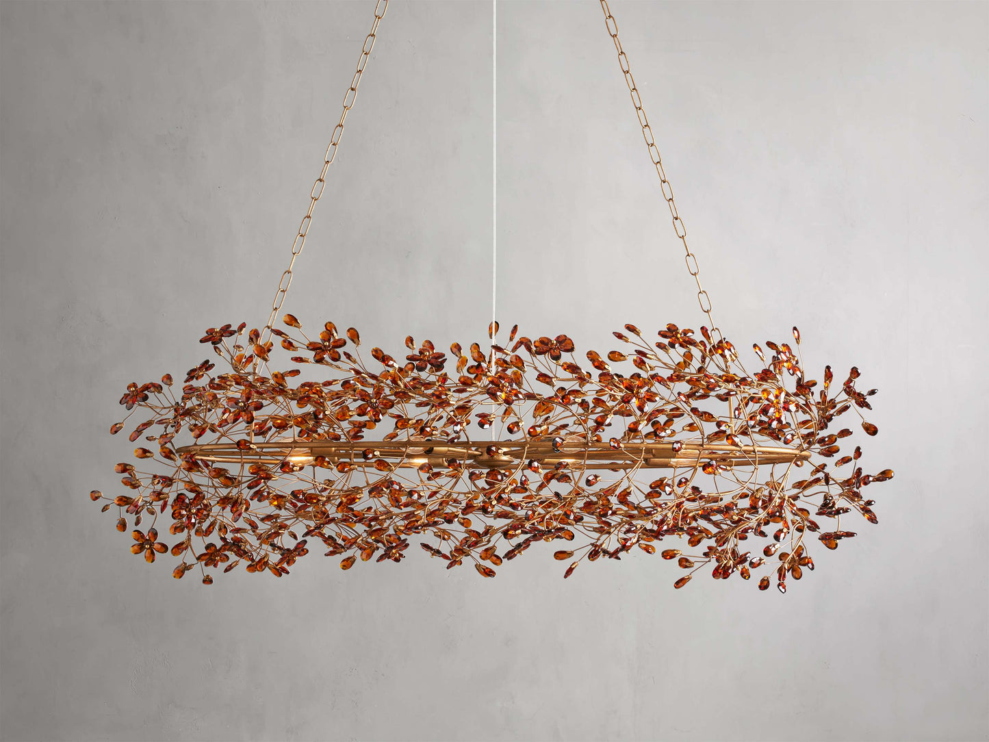 Fiore Sculpted Petals Oval Chandelier