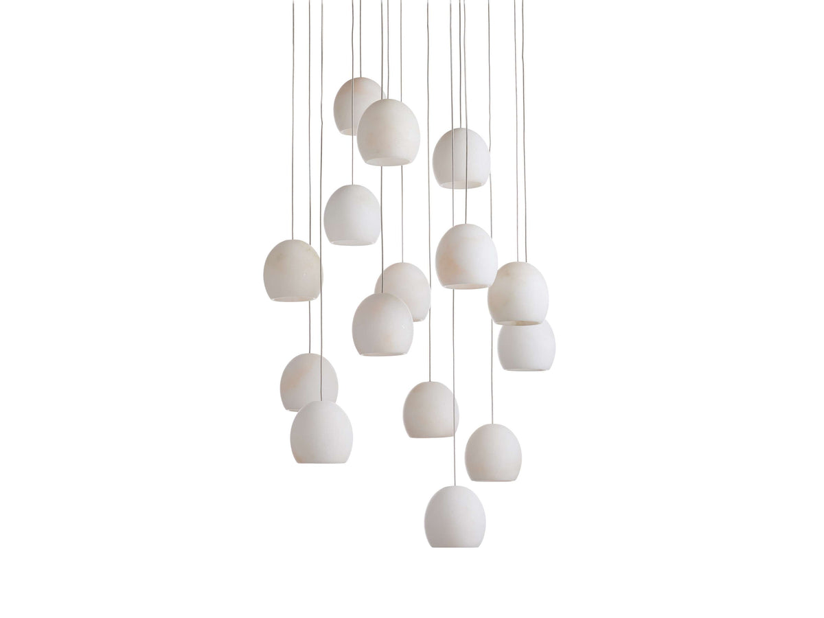 Arica Handcrafted Alabaster Round Chandelier