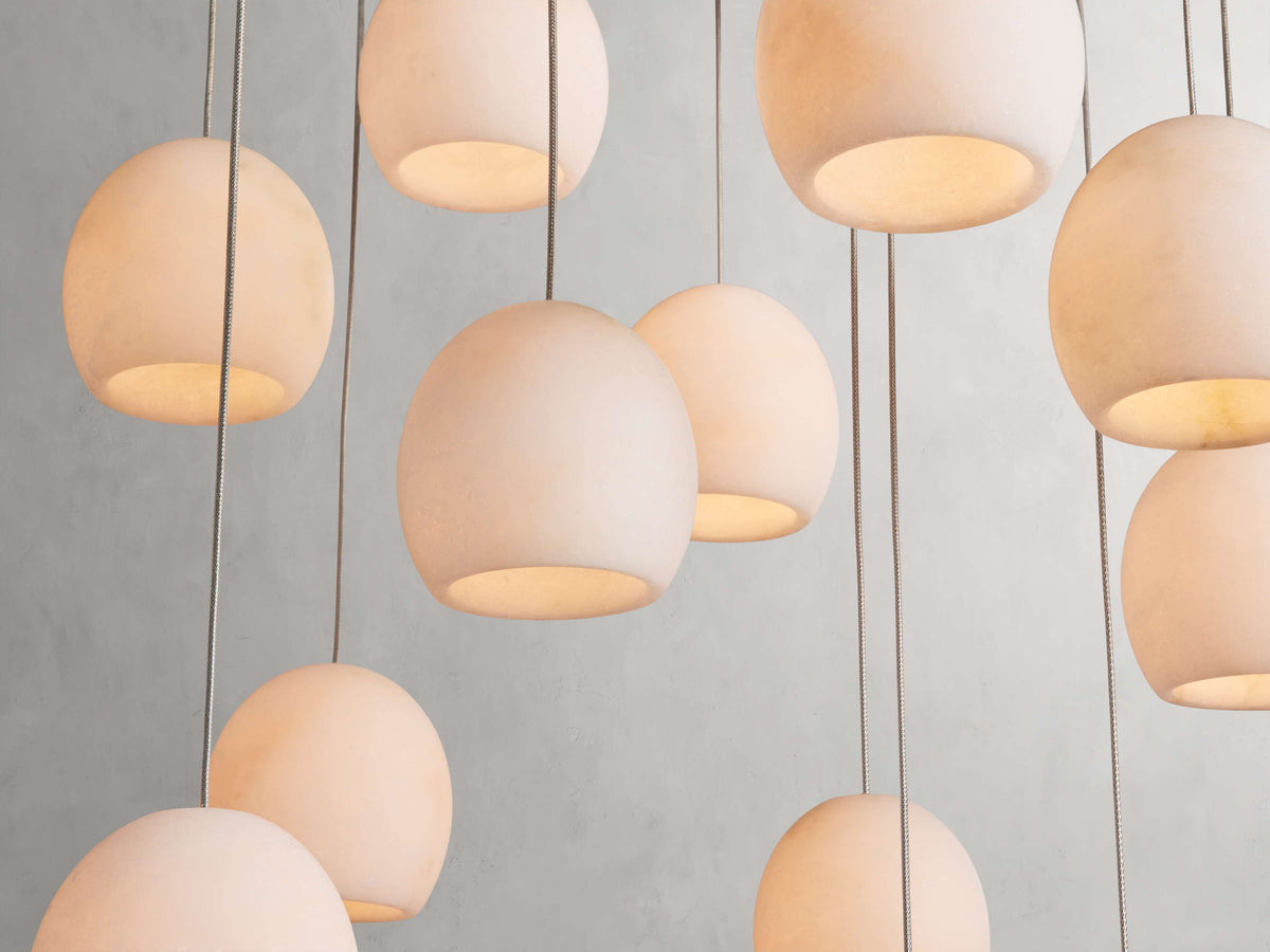 Arica Handcrafted Alabaster Linear Chandelier