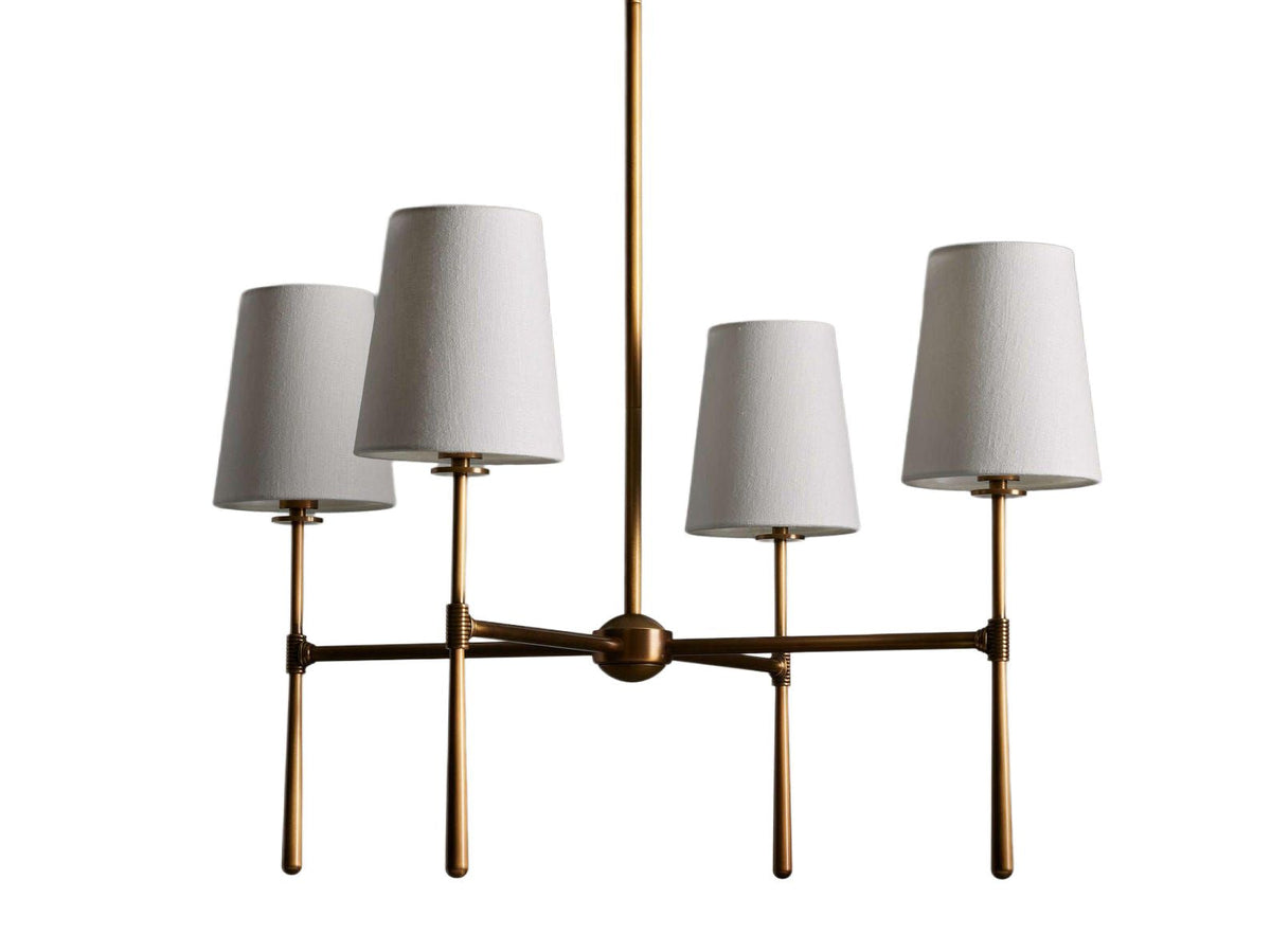 Rhodes Midcentury Torch Round Chandelier