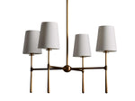 Rhodes Midcentury Torch Round Chandelier