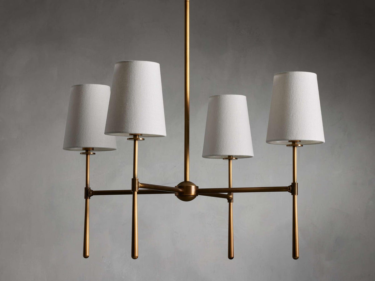 Rhodes Midcentury Torch Round Chandelier