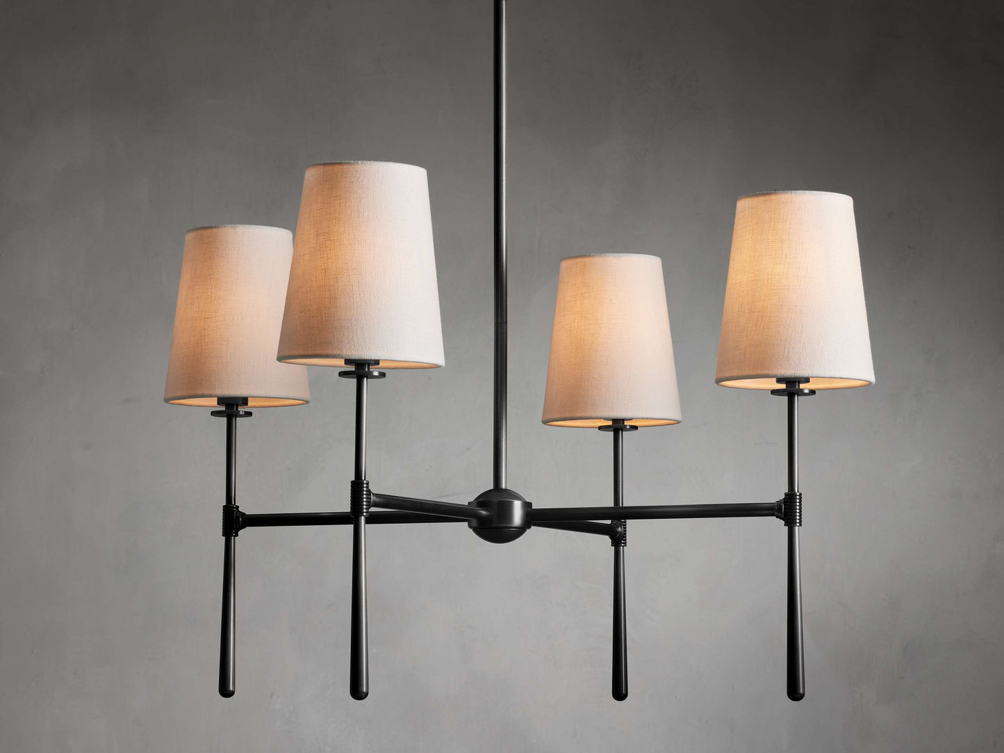 Rhodes Midcentury Torch Round Chandelier