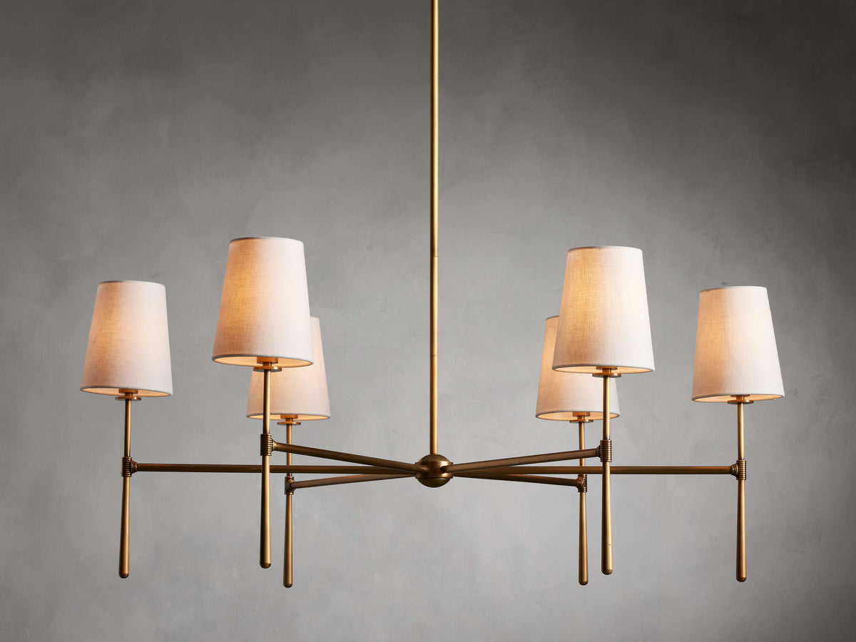 Rhodes Midcentury Torch Round Chandelier