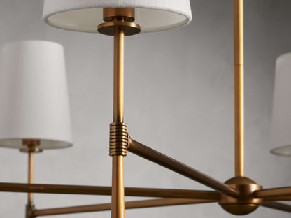Rhodes Midcentury Torch Round Chandelier