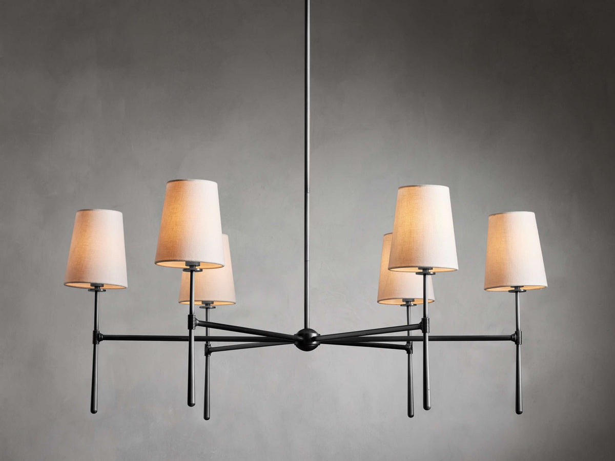 Rhodes Midcentury Torch Round Chandelier