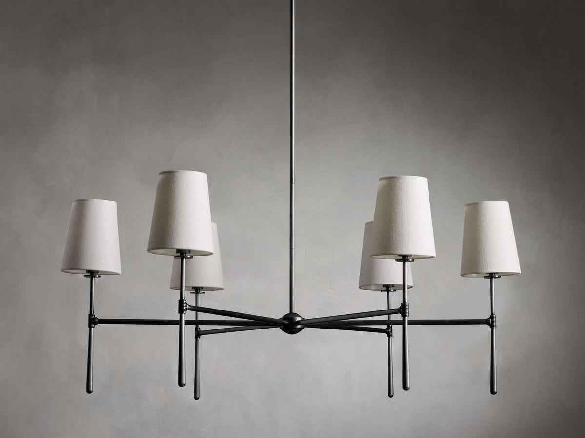 Rhodes Midcentury Torch Round Chandelier